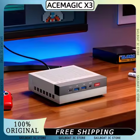 ACEMAGIC X3 Mini PC AMD Ryzen7 H 255 Radeon 780M Retro Barebone WiFi 6+ USB4 40Gbps For Business Gaming Home Office Design Media