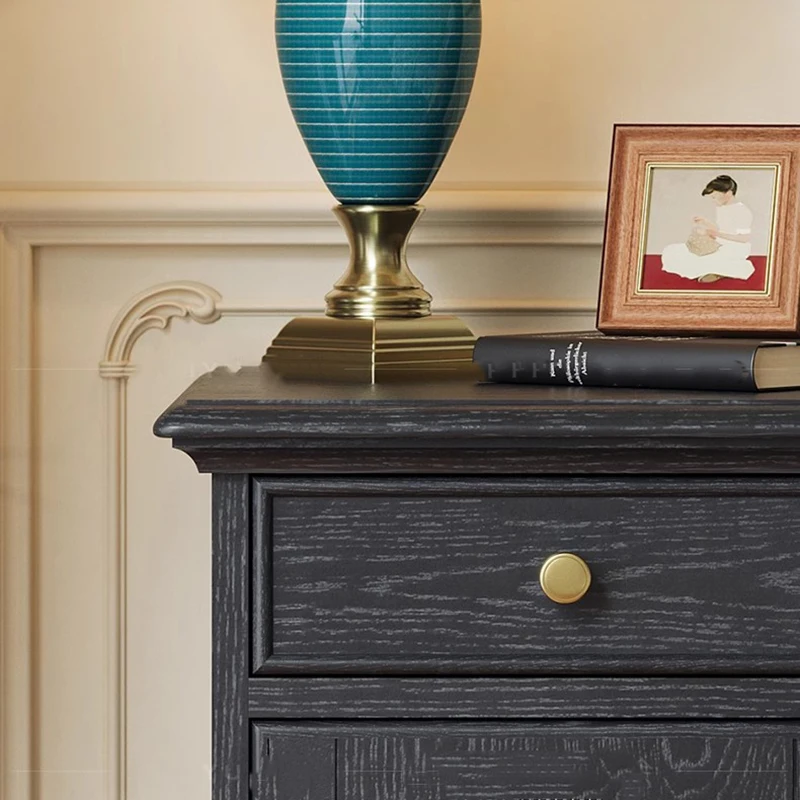 Aesthetic Classic Nightstand Storage Beauty Luxury Vintage Nightstand Drawer Minimalist Mesa De Cabeceira Bedroom Furniture