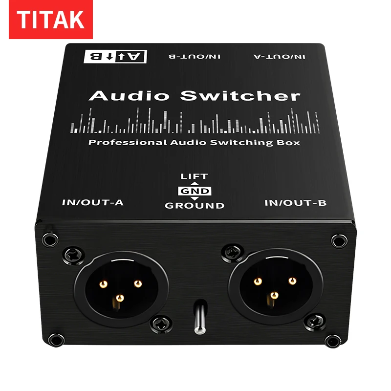2 in 1 Out 1 in 2 Out HIFI Audio Signal Switching Selector XLR 3.5mm for Mixer Decoder Amp Active Speakers