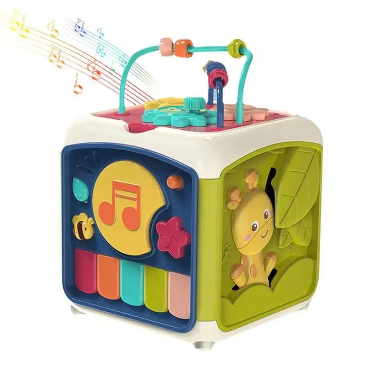 

Sensory Cube Polyhedral Busy Patting Drums STEM Educational Toys Fine Motor Skills Development Montessori Activity Center For Bo