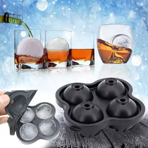 4/6/8Grid Ice Ball Maker Silicone Ice Cube Mold Tray DIY Freeze Ice Maker Kitchen Barware Tools Perfect for Freezer Cocktail