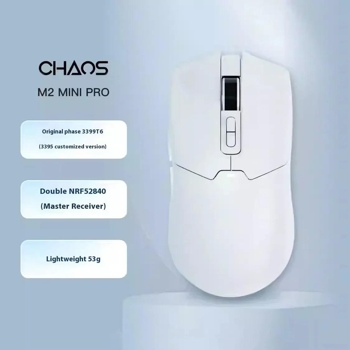CHAOS M2 Mini Pro Gaming Mouse PAW3395 Wireless Dual Mode Custom 8000Hz Polling Rate Lightweight Mice Gamer PC Accessories
