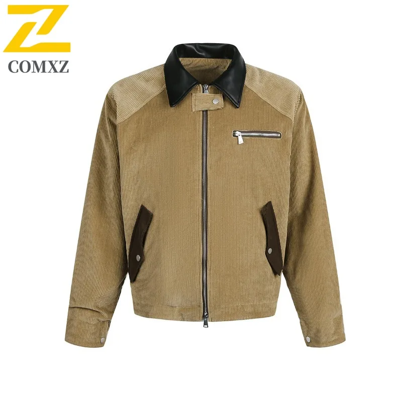 

COMXZ мужские джинсовые куртки Valley стильные уличные досуговые куртки в стиле ретро в американском стиле для кемпинга и путешествий дорожное пальто Normcore