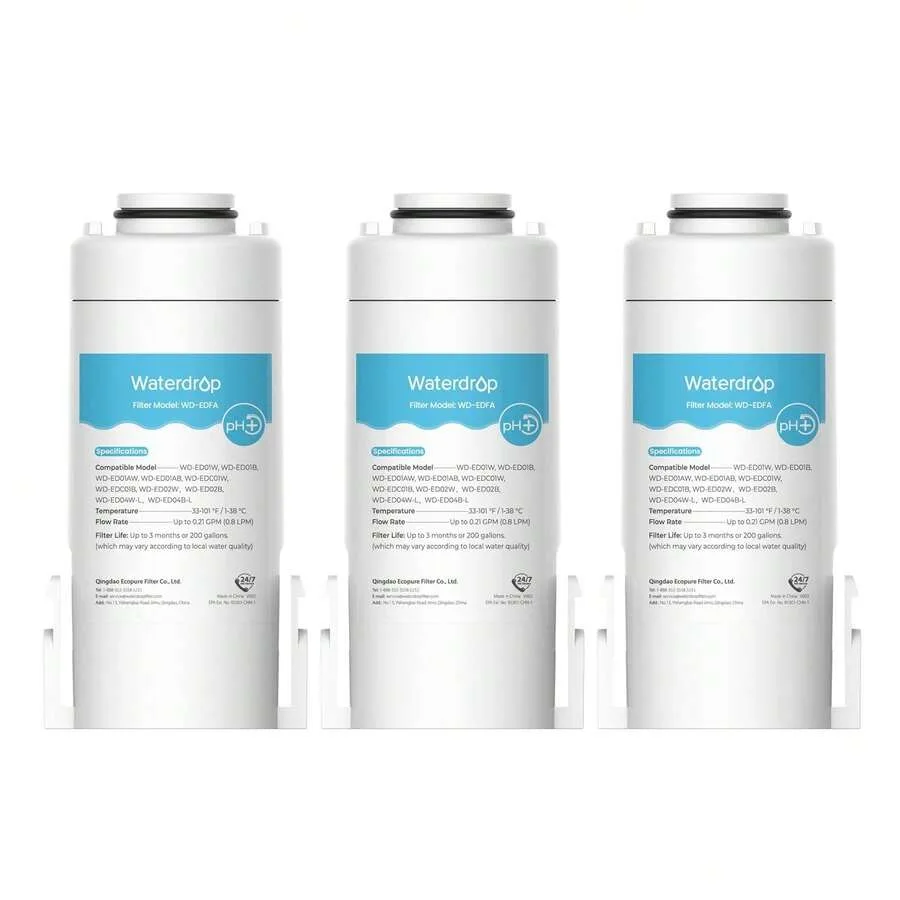 

1/3 PCS Waterdrop WD-EDFA Alkaline Filters Replacement For Waterdrop Electric Pitcher WD-ED01/ED02/ED04/ED01A/EDC01, NSF/ANSI 4
