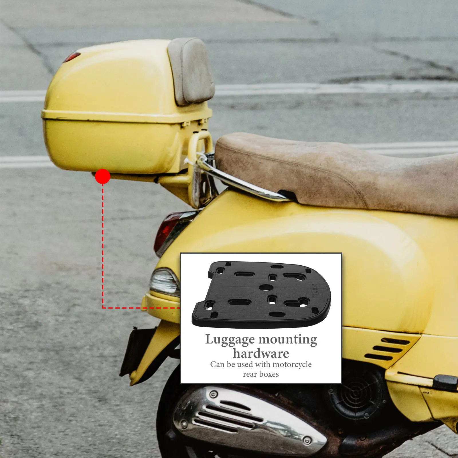 

1 set Trunk Bottom Plate Thickened Universal Motorcycle Rear Box Mounting Hardware Fixings Accessories Tail Rack Luggage Case