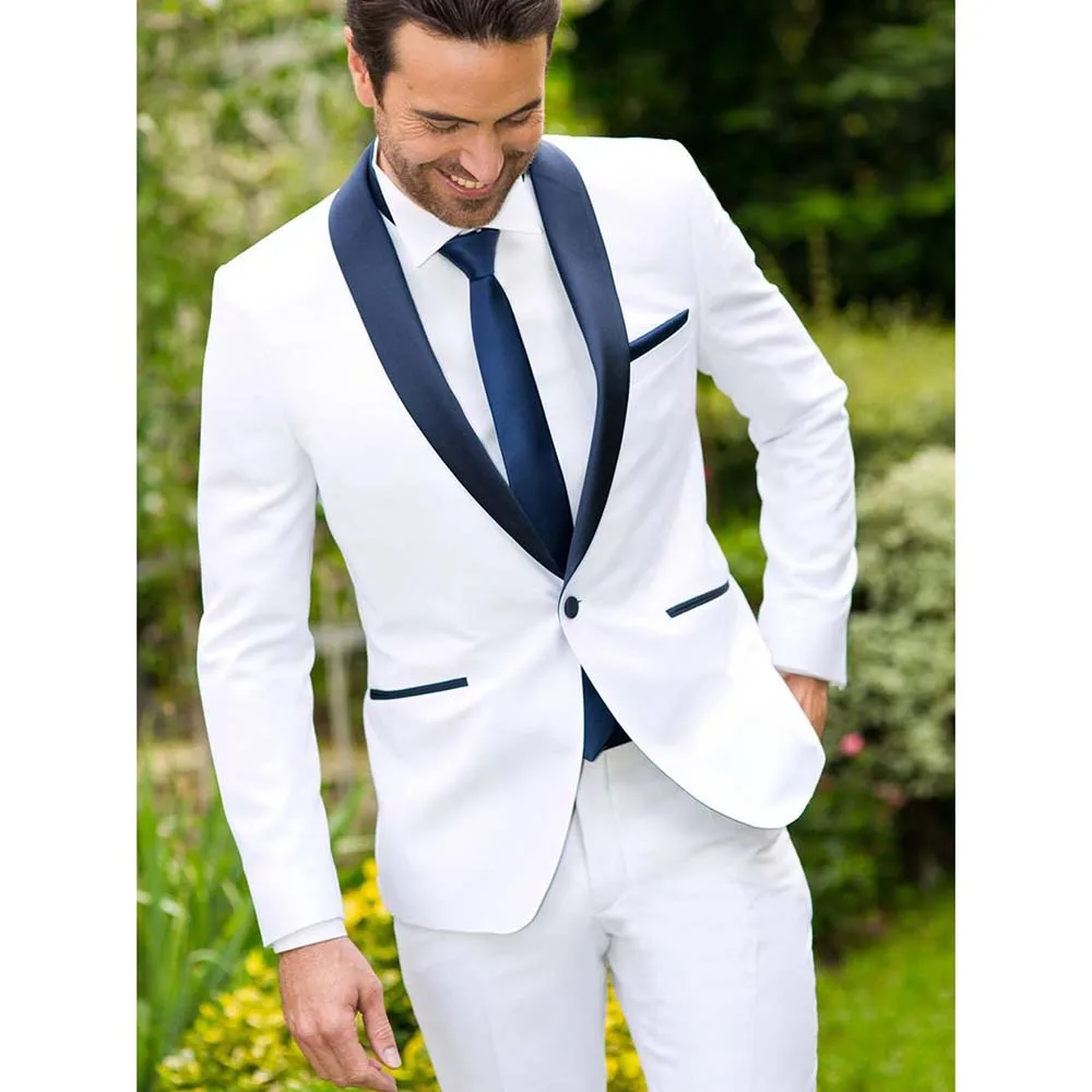 

Elegant Suits for Men Wedding Groom Formal Dinner Tuxedo 2 Piece Suit Slim Fit Fashion Shawl Lapel Male Blazer Jacket Pants 2023