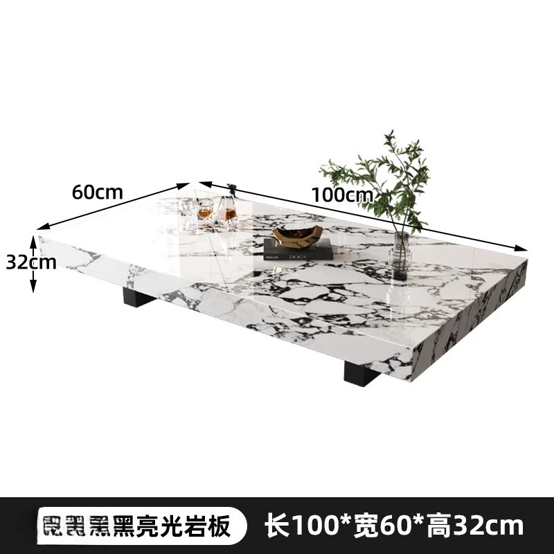 طاولة قهوة فاخرة حديثة مستطيلة وحديثة وبسيطة لغرفة المعيشة وشقة صغيرة منزلية