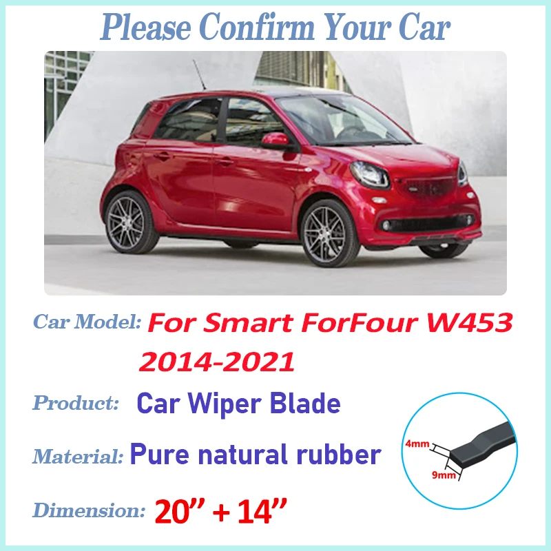 

For Smart ForFour W453 2015 Body Kit 2014-2021 Car Front Wiper Blades Durable Noise Reduction Windscreen Wipers Car Accessories