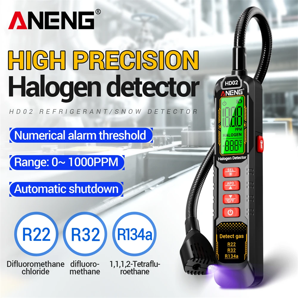 aneng-hd02-ハロゲンガス漏れ検知器-充電式グースネックプローブ-音光アラーム-hvac冷凍機ハンドヘルドメンテナンスツール
