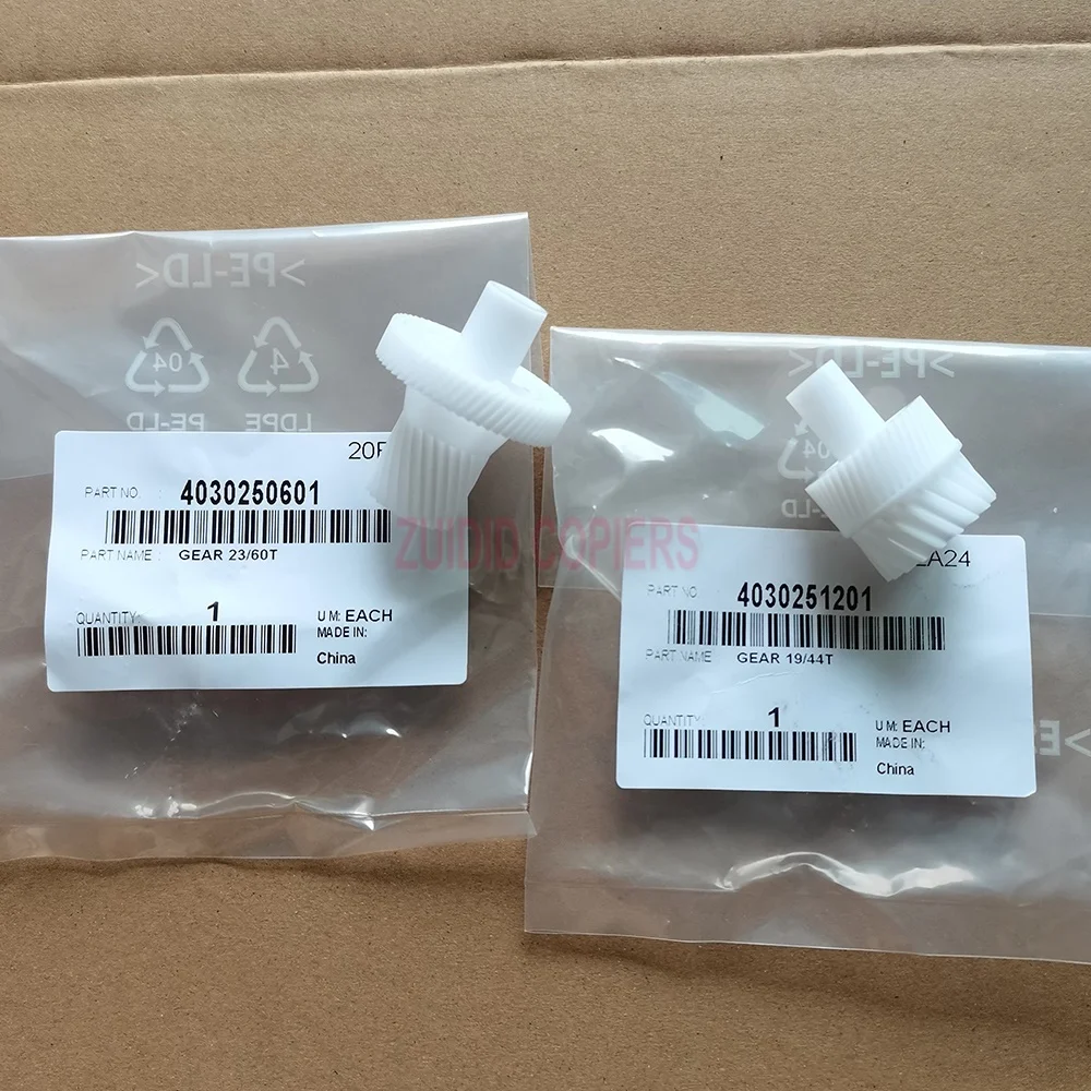 5SETs Drum Driver Gear 4030250601 Bizhub 223 250 363 423 Gear 23T/ 60T Developer Driver Gear 4030251201 of 19T/44T for Minolta