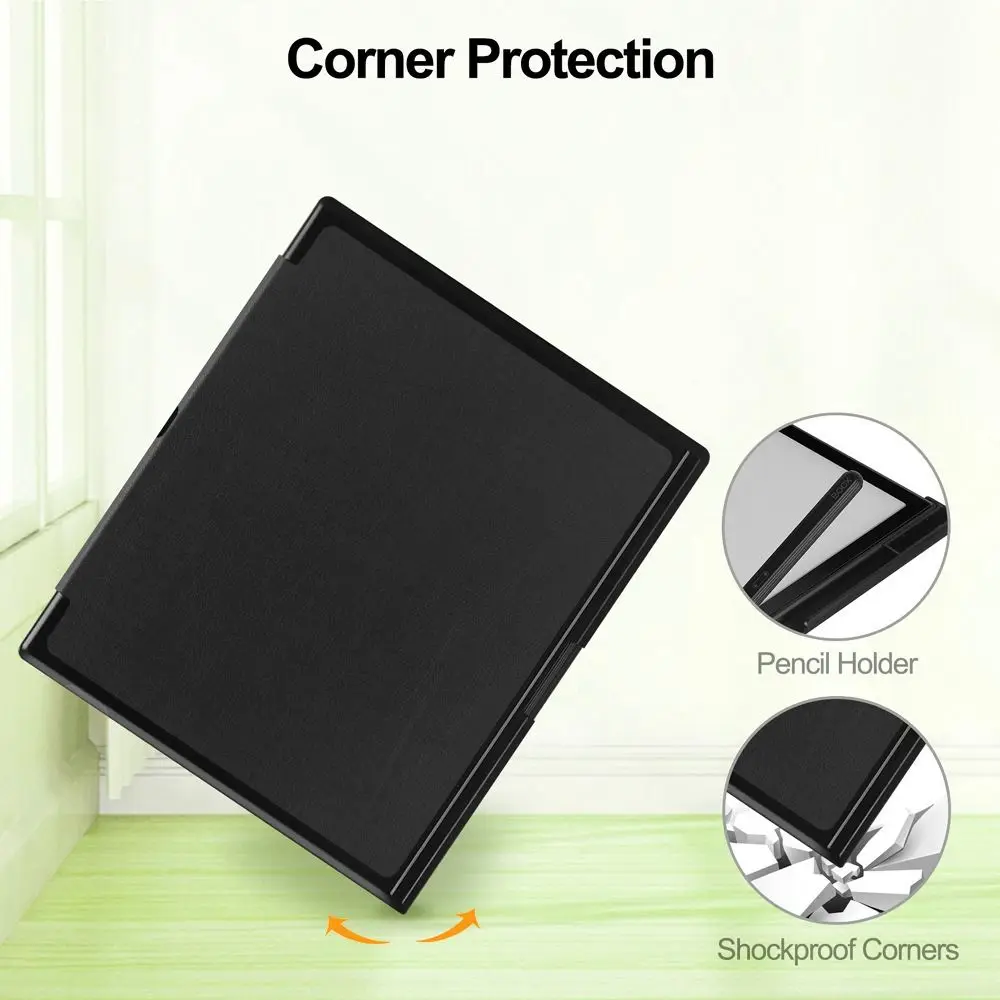 Auto Sleep/Wake 10.3 inch E-Reader Case Wear-resistant with Pen Holder E Ink Tablet Case Hard for Boox Note Air 3 C B/W