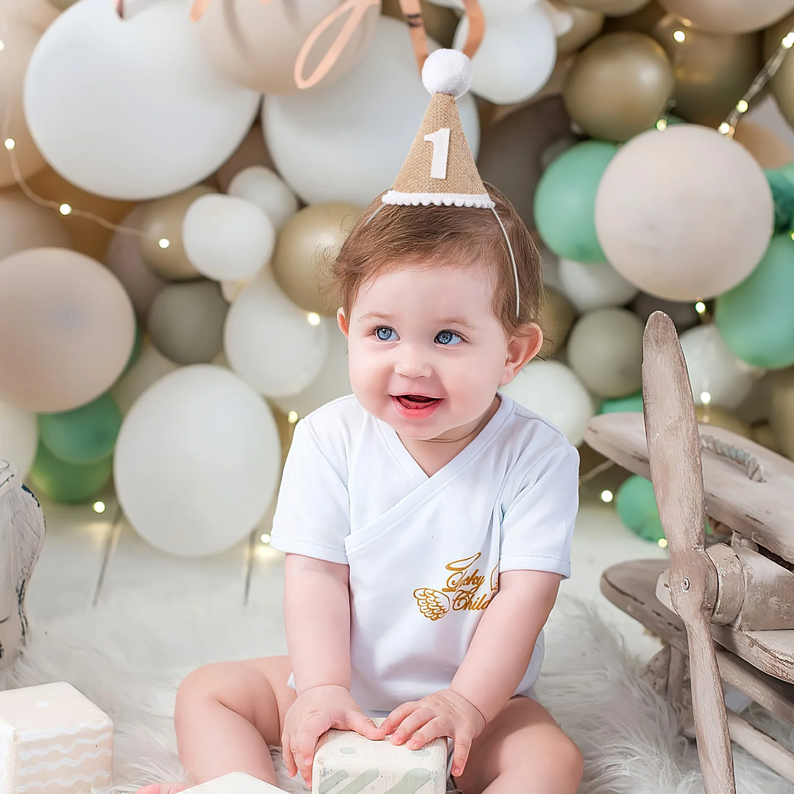 

Birthday Party Hat Plain Decorative Assorted Linen Hate Celebration Hats for