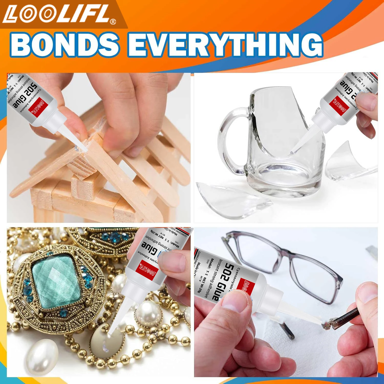 1-3pcs,20ml,502 super glue, colle cyanoacrylate à séchage rapide, cuir, caoutchouc, bois, métal, verre, colle liquide fortement adhésive, non blanche, durable, envoi gratuit du tube de colle goutte à goutte.