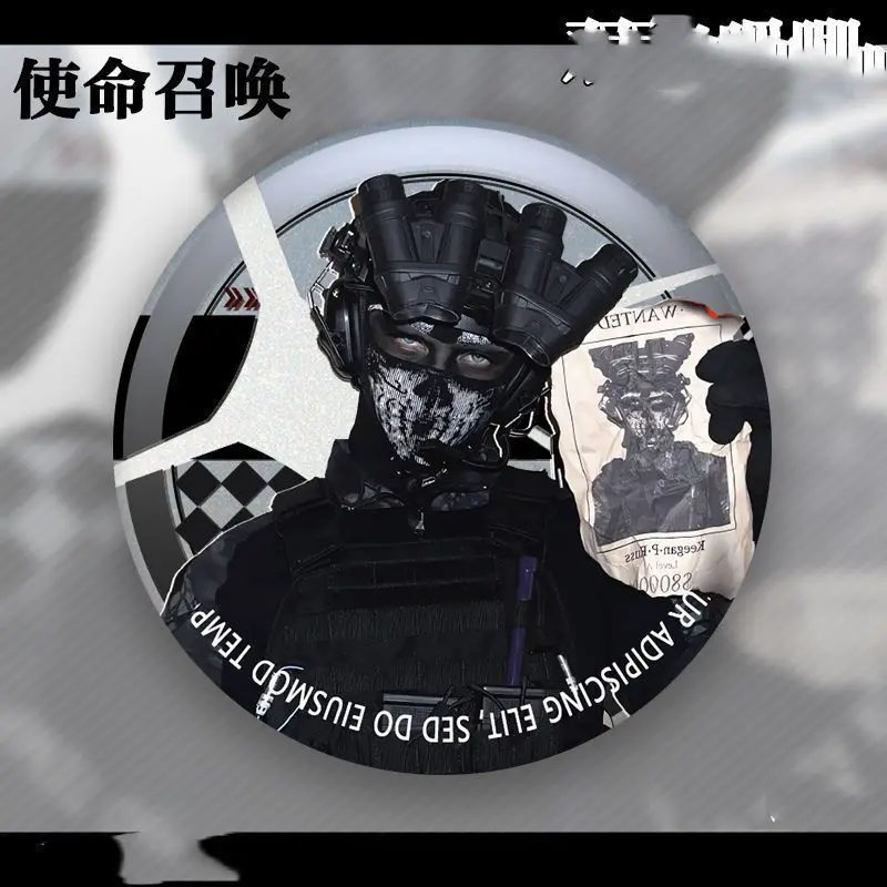 Game Warrior Calling Coin Badge Personalized Round Brooch Funny Cartoon Pins Bag Clothes Accessories Fans Souvenir Gifts image 2