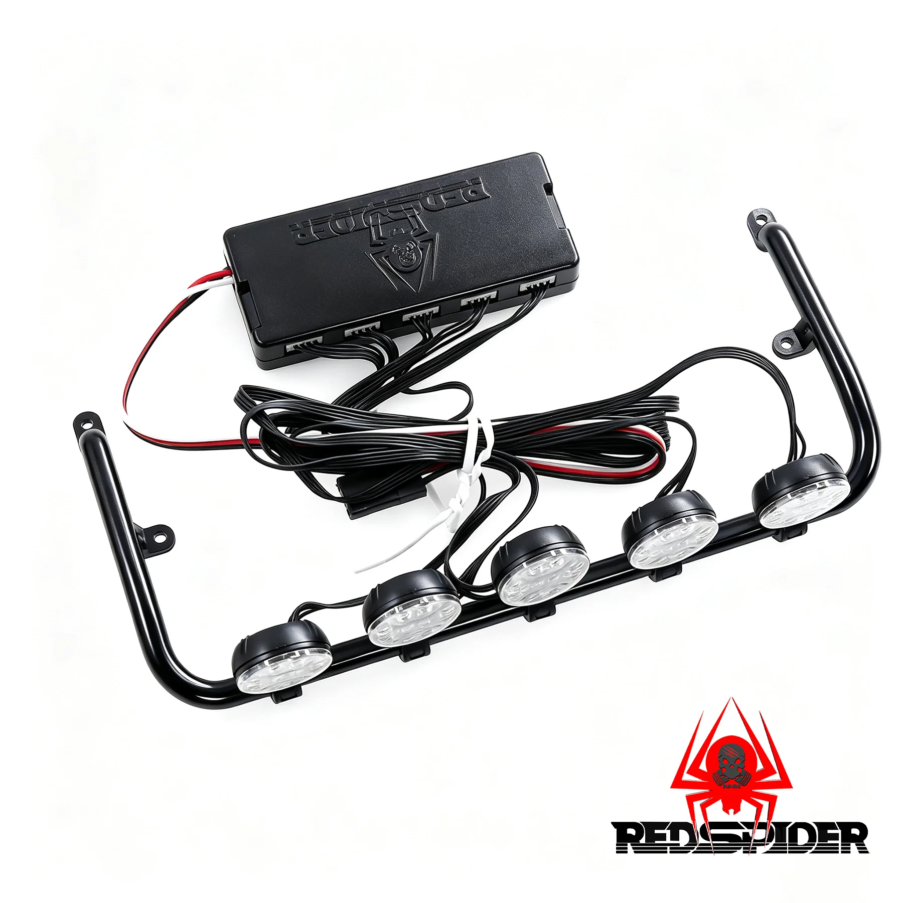 RC LED Lights Spotlight Roof Light Tail Light Kit for Vanquish H10 Optic Sparco Yokohama RTR 1/10 RC Crawler Upgrades Parts