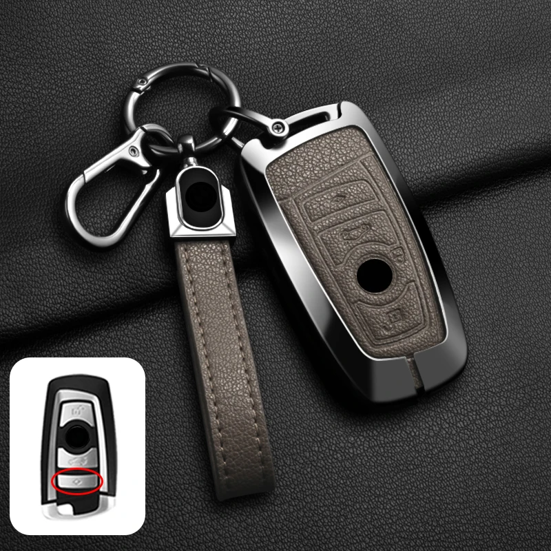 Zinc Alloy Leather Car Smart Key Case Cover For Bmw F20 F30 G20 f31 F34 F10 G30 F11 X3 F25 X4 I3 M3 M4 1 3 5 Series Accessories