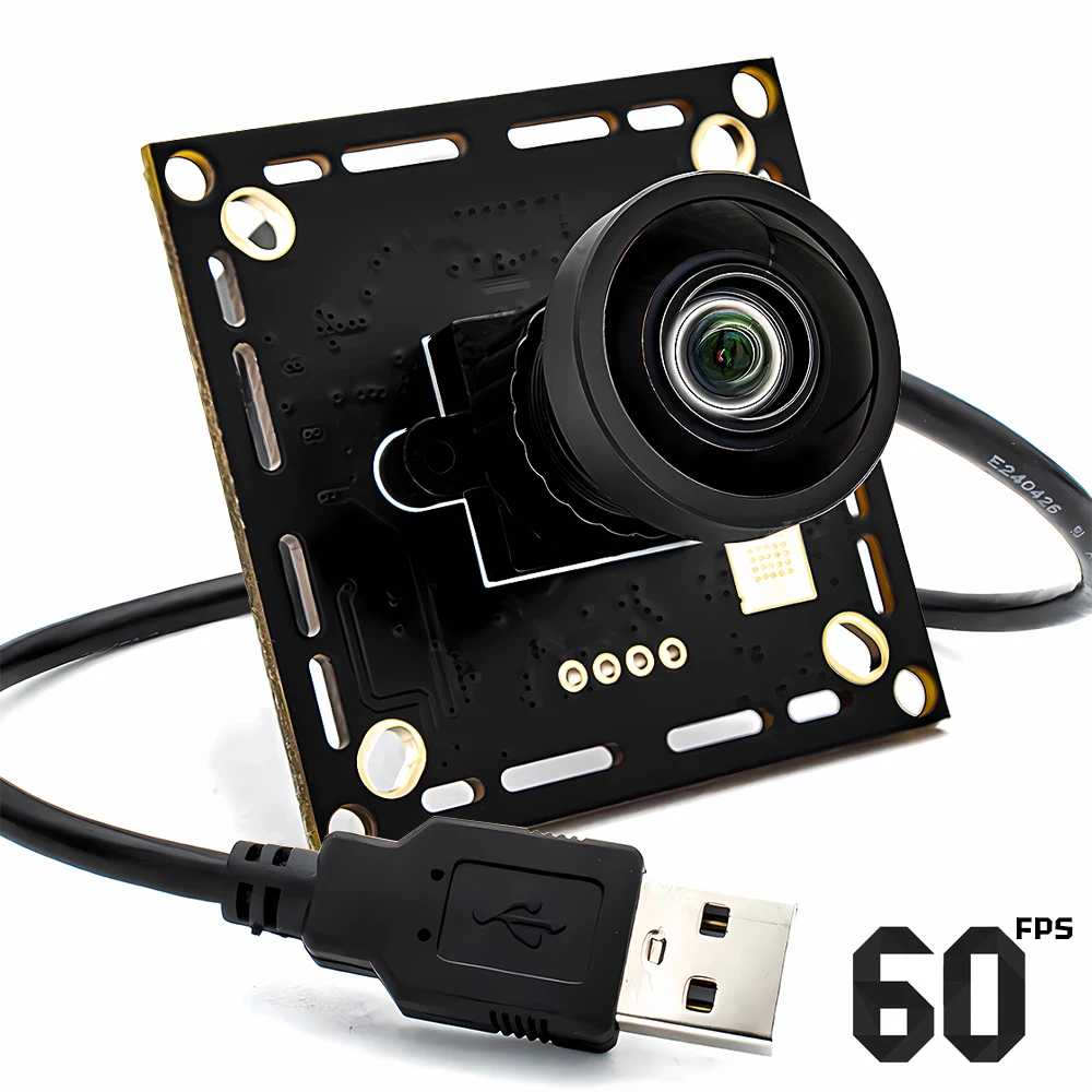 

60FPS High Speed USB Camera Module 1920*1080P HD PC Webcam Board With No Distortion Lens Plug And Play For Windows/Linux/Android