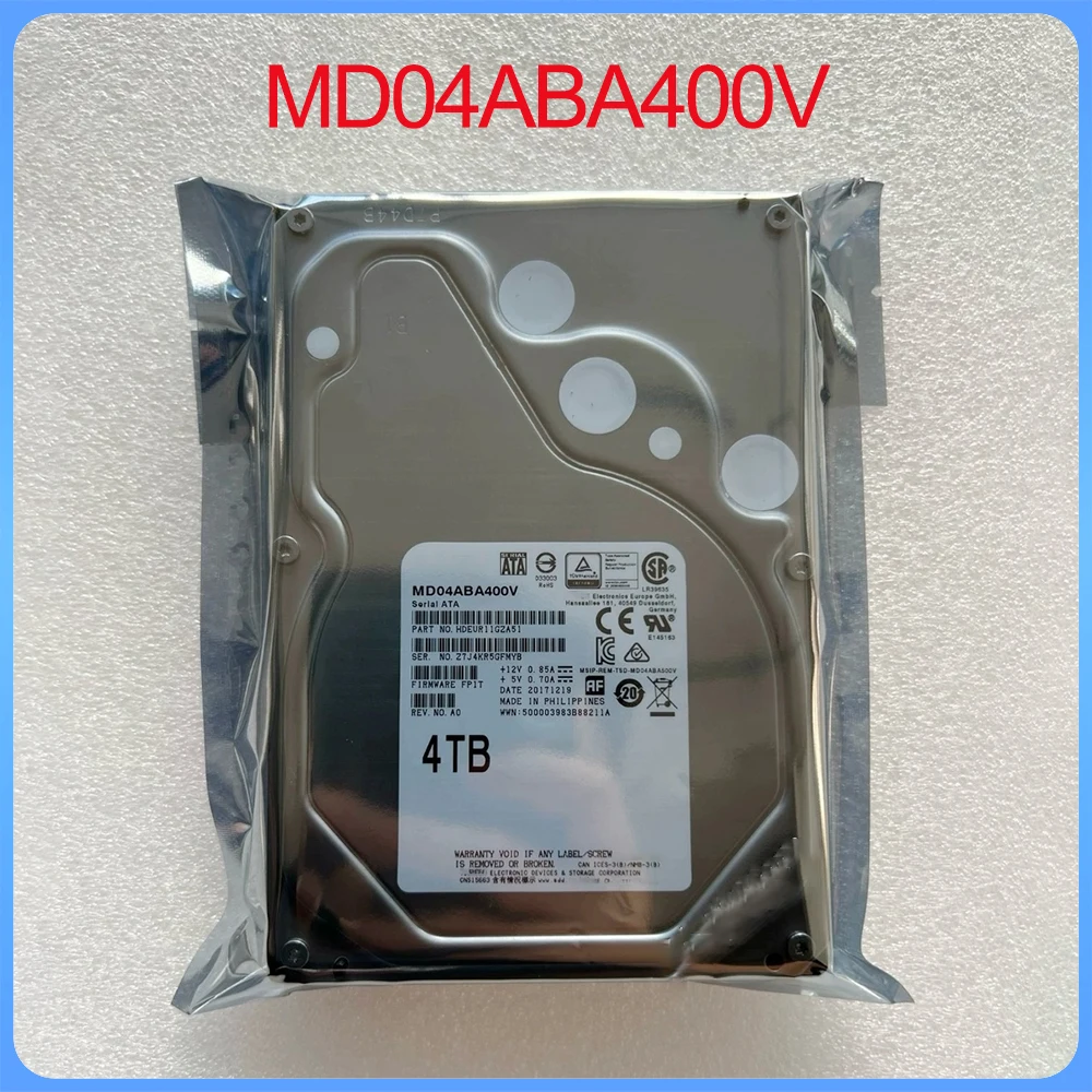 HDD For Toshiba MD04ABA400V 4TB Surveillance Grade HDD 128M 3.5