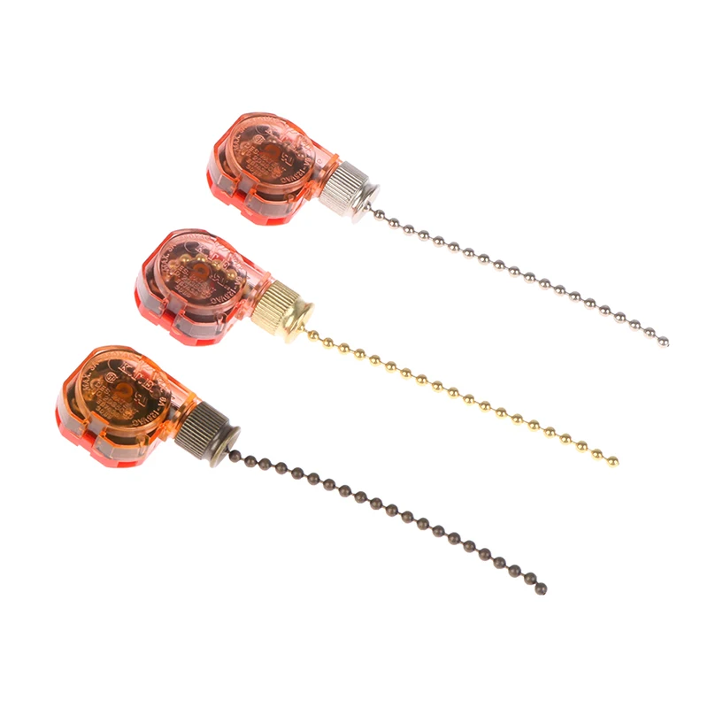 Ceiling Fan Switch Kit 3 Speed 4 Wire Pull Wire Switch With Rope For DIY Accessories Electrical Ratings 6A 125AC, 3A 250AC