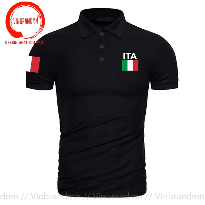 Italy Italia Italian polo shirts men short sleeve white brands printed for country 2017 cotton nation team flag ITA country tops