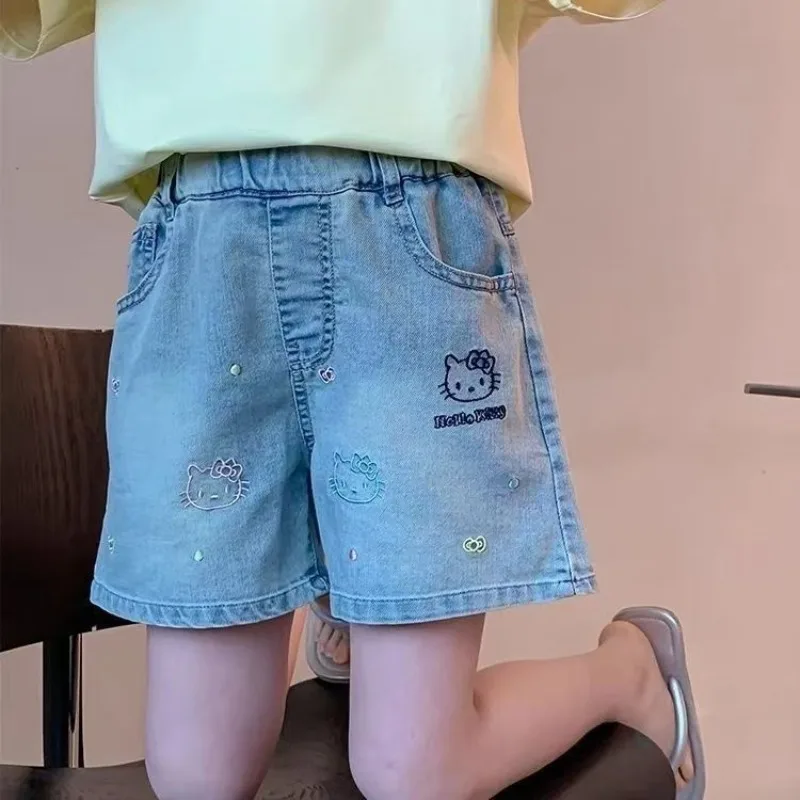 

Girly Heart Hello Kitty Anime Kawaii Sanrio Ins Fashion Short Pants Summer 2025 Cute Casual Fashionable Children Clothes Toys