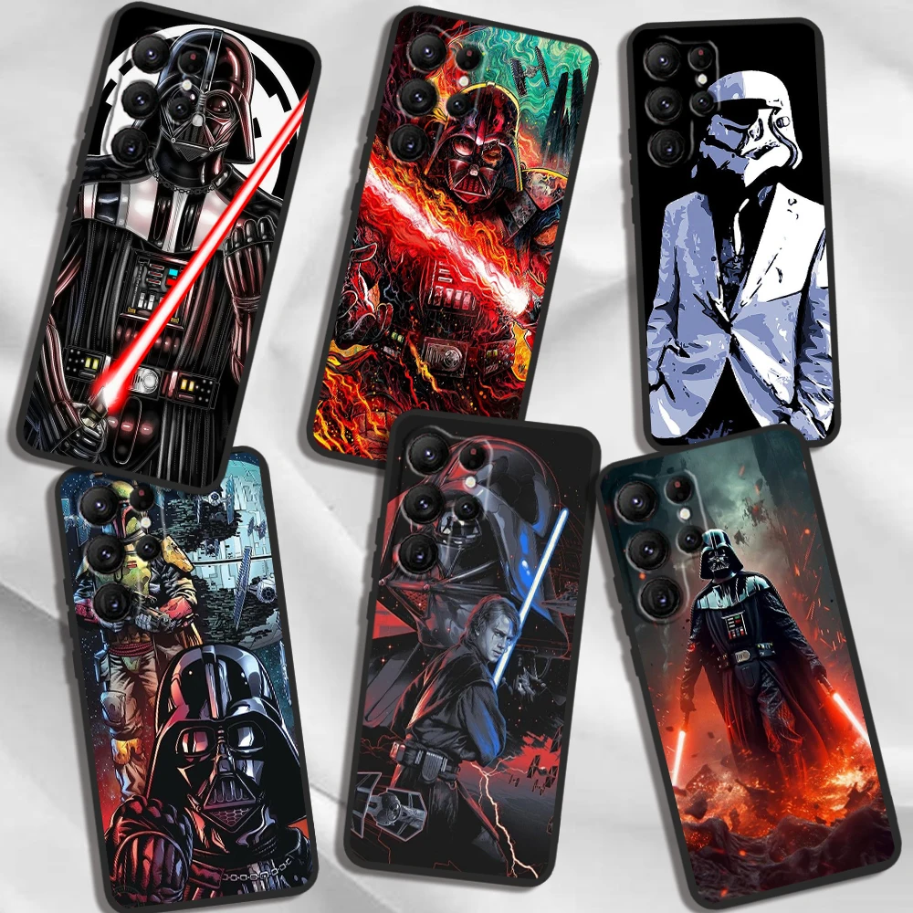 Heroic S-Star W-Wars Cool Robot For Samsung Galaxy S24 S23 S22 S21 S20 FE S10 S10E Plus Ultra Pro Lite 5G Black Soft Phone Case