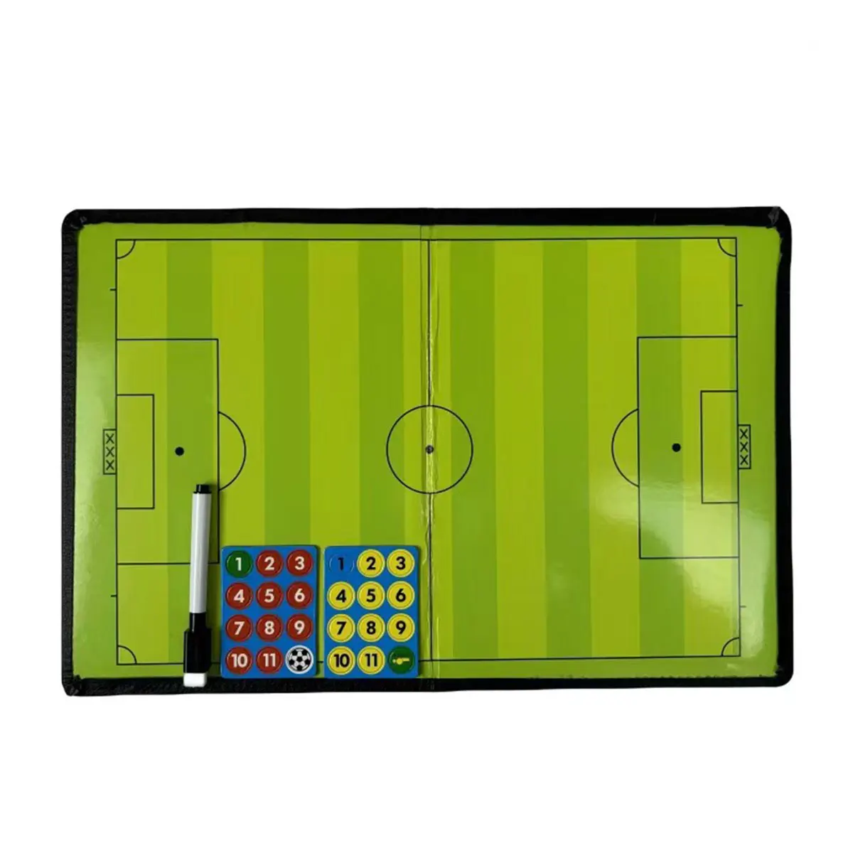 1PCS voetbal/basketbal tactisch bord, basketbal/voetbaltraining tactisch bord, opvouwbaar, beschrijfbaar, uitwisbaar