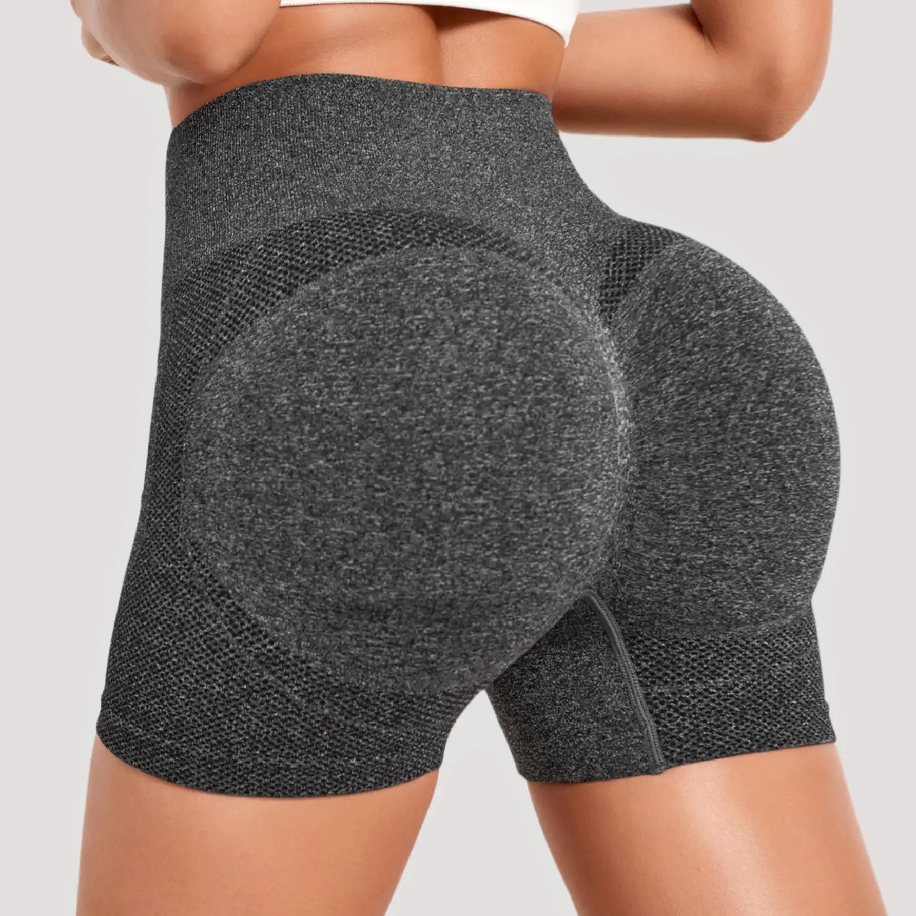 High waist quick drying hip lift running short fitness three-point pants