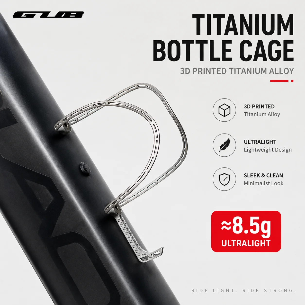 GUB T30 3D printed titanium alloy kettle holder, titanium alloy process lightweight ultra-light road car kettle holder