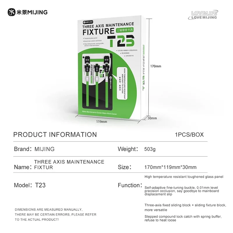 MIJING T23 Three-Axis Maintenance Fixture Universal Adjustable PCB Board Holder Soldering Fixed Repair Precision Clamp