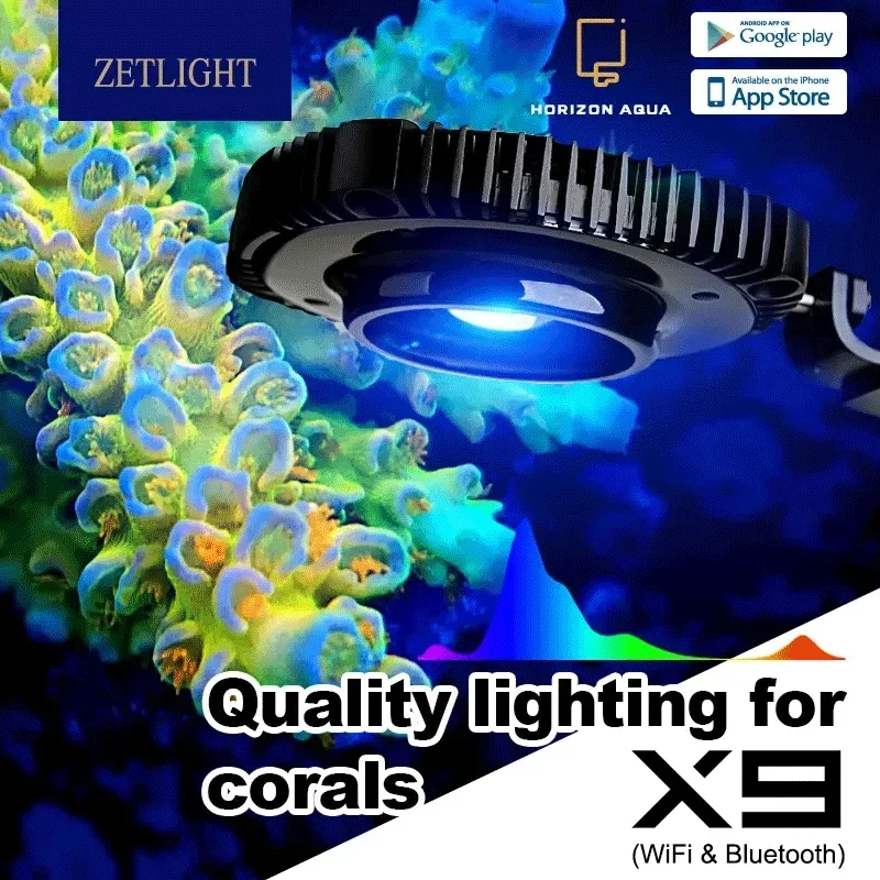 

ZETLIGHT X9 66W 96W Full Spectrum WiFi with Bluetooth App Control Marine Aquarium LED Light for Saltwater Coral Reef Fish Tank