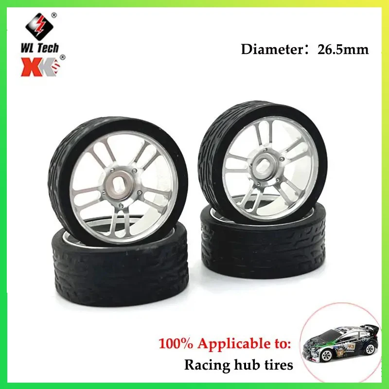 4pack Lot Upgrade Hard Drift Wheel Tires Compatible with Wltoys 1 28 K989 K969 284131 RC Car Upgrade Parts RC  Car Accessories