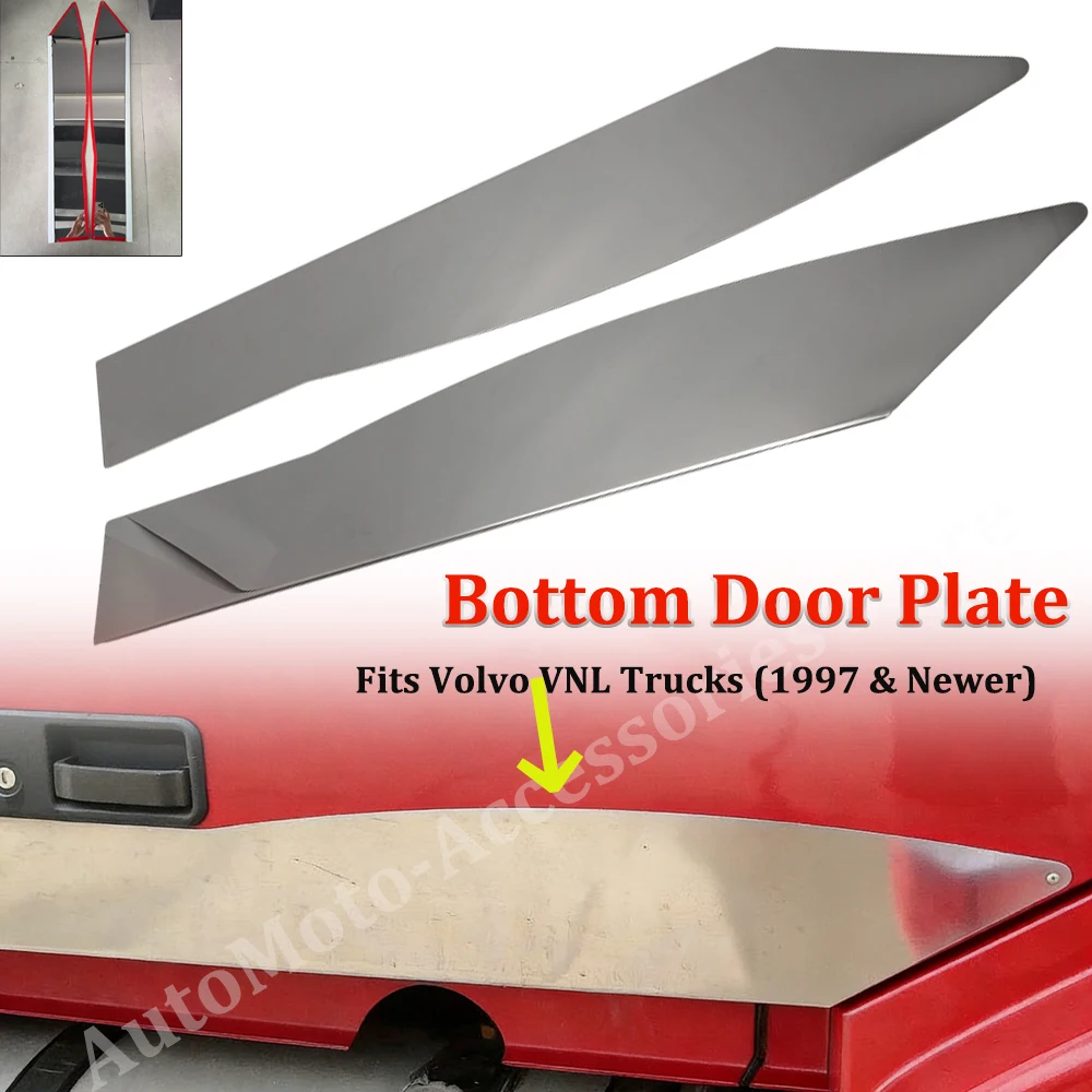 Para Camiones Volvo VNL (1997 y posteriores) Par de Placas Inferiores de Acero Inoxidable Específicas para Camiones Comerciales de 1998 a 2019