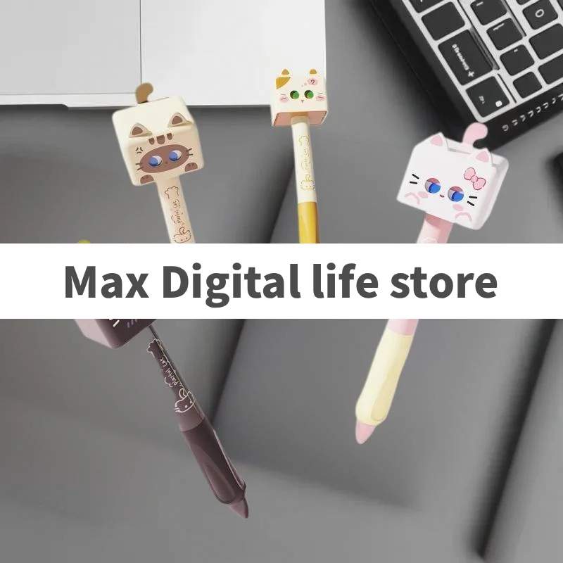 

1/4 шт., гелевая ручка с милым котом, 0,5 мм, гладкая шариковая ручка с черными чернилами, быстросохнущая нейтральная ручка для снятия стресса, школьный офис
