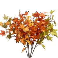 Simulation Maple Leaf Harvest Festival Thanksgiving Autumn Colors Festival Party Interior Decoration  Artificial Plants