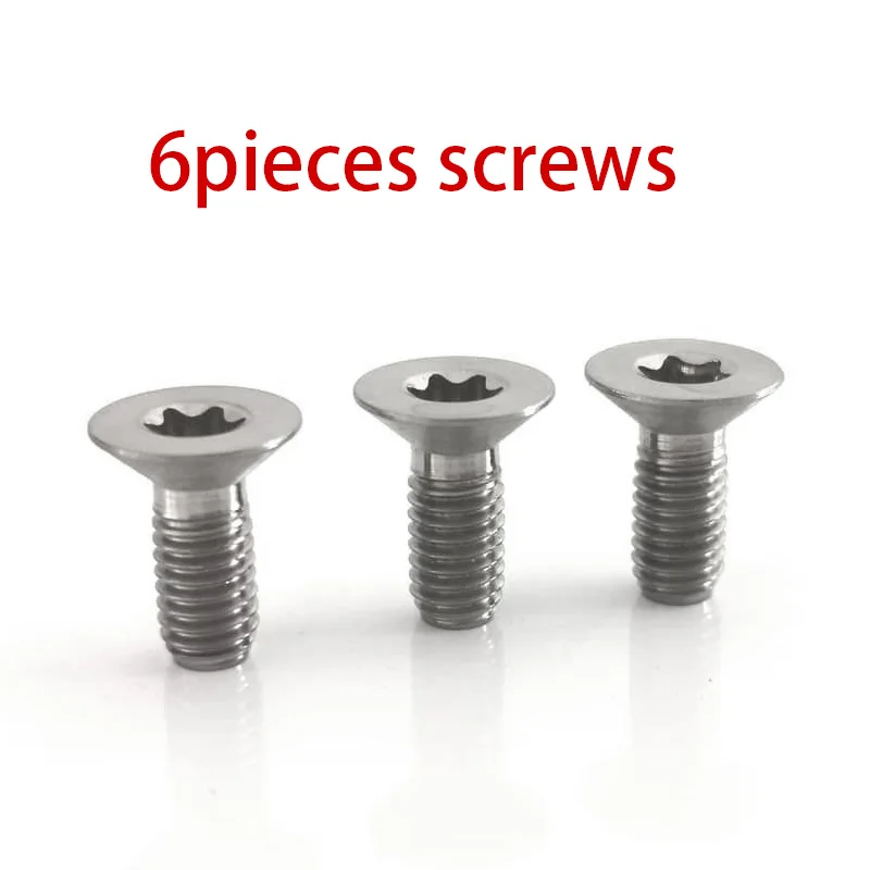 6pieces Titanium Alloy Torx Head Screws Tool for DIY Folding Knife Spindle Install Accessories Titanium Alloy Screw Nail