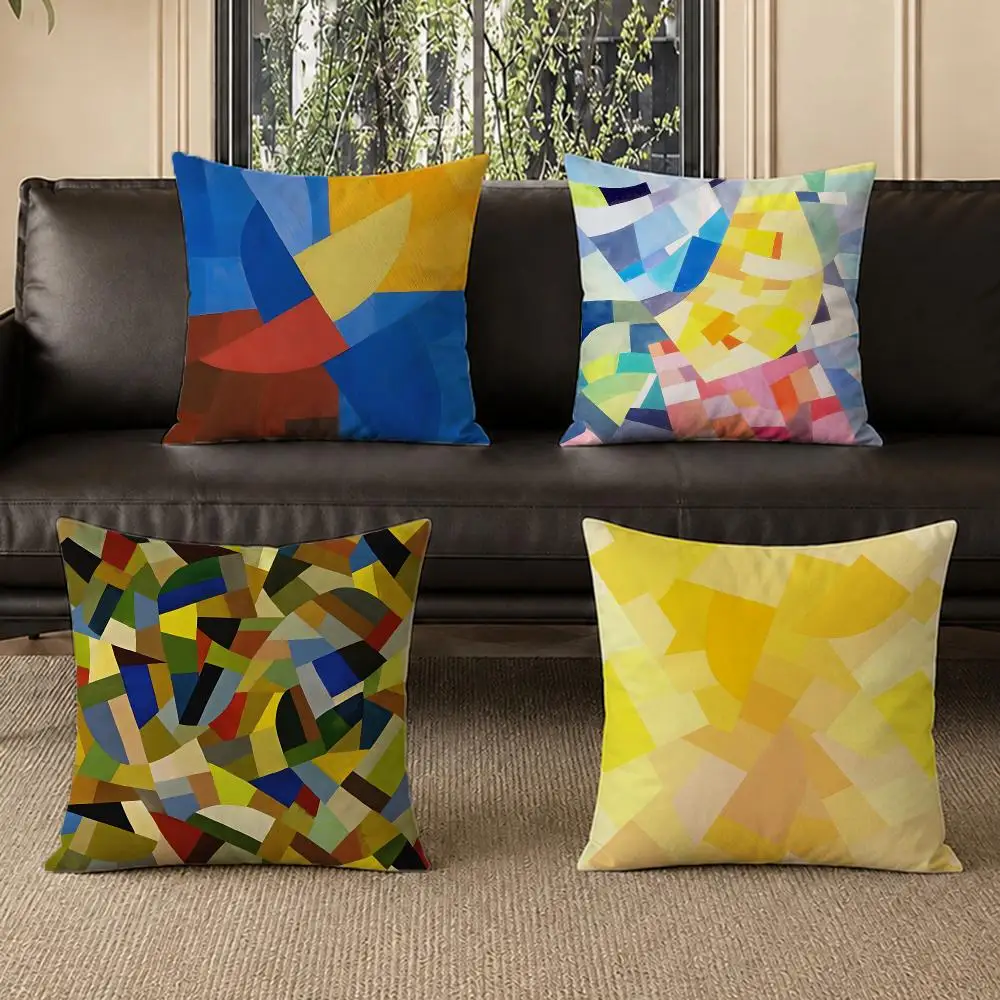 popular Otto Freundlich Cushion Cover Pillow Short Plush Pillow Modern Minimalist Style for Living Room Bedroom Gift Giving
