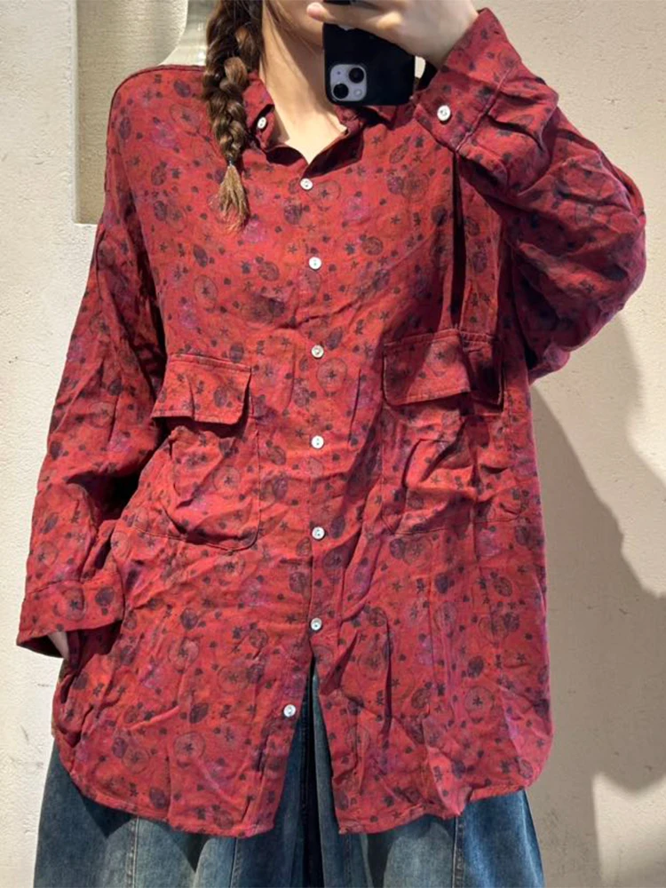 Amax LuluE 2026 Vintage clásico diseño chino Floral Tops señoras moda ocio camisas estampadas mujer primavera blusas elegantes