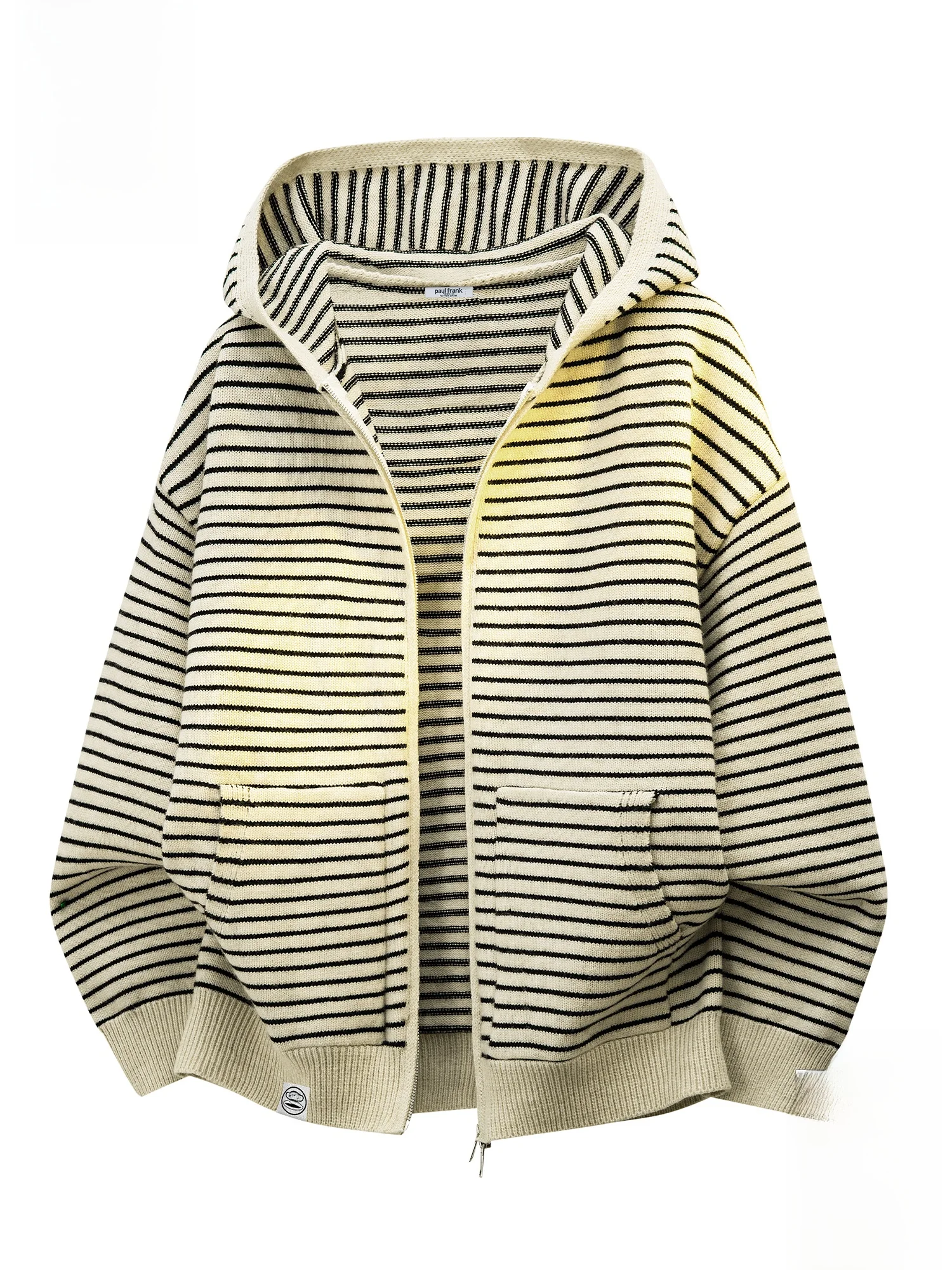 

Мужская толстовка свободного кроя Paul Frank, вязаный свитер с цветными полосками, повседневная осенняя модная верхняя одежда