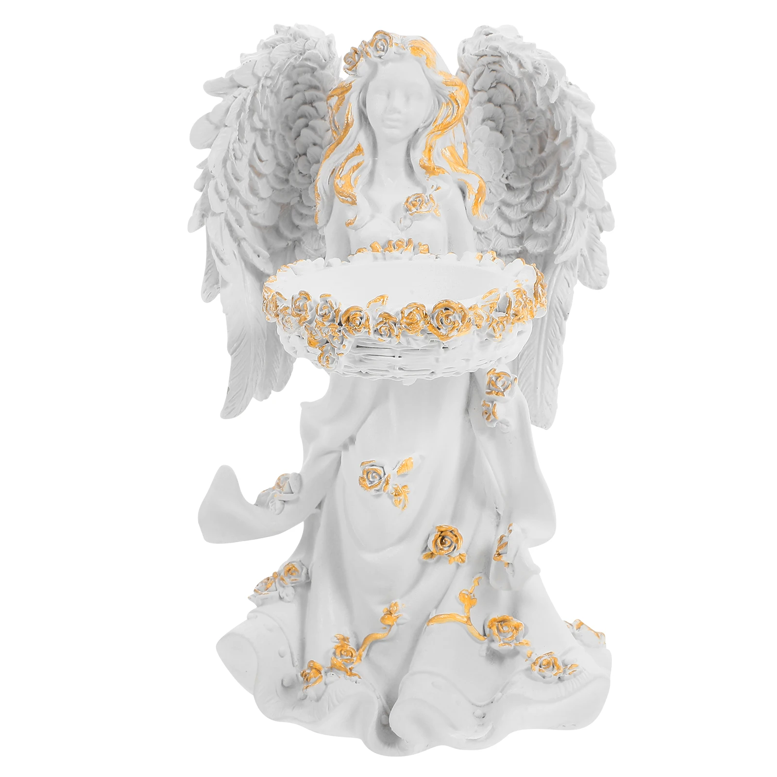 

Angel Statue Holder Decorative Home Decor Candlesticks Resin Material Indoor Wedding Photo Props Elegant Design