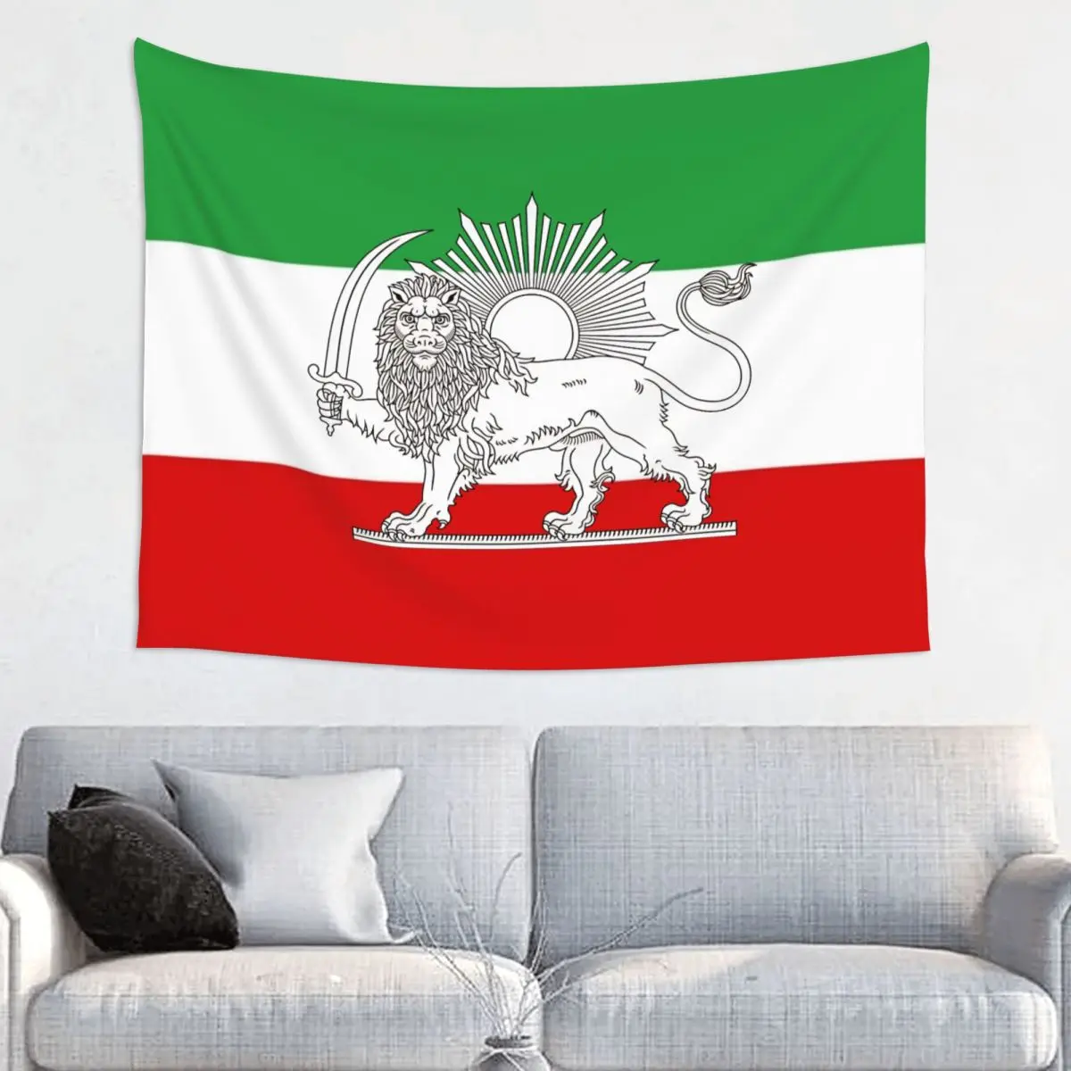 

Iran Persian Lion And Sun Emblem Symbol Tapestry Wall Hanging Print Wall Tapestry Art Throw Rug Blanket Room Decor 95x73cm