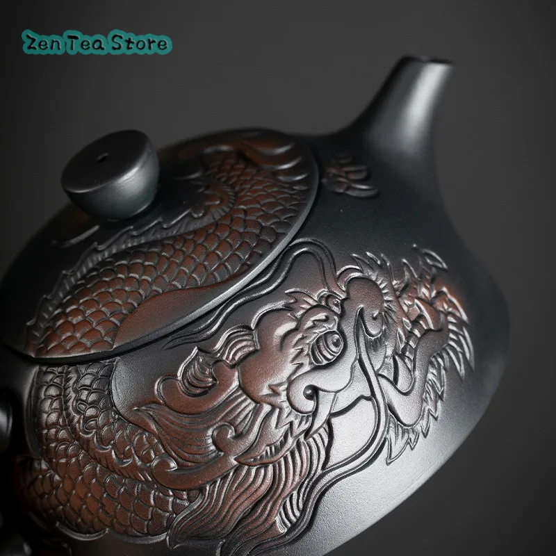 Beige Ru Kiln Teapot Ceramic Single Home Kung Fu Tea Set Large Open Piece Can Raise Ru Porcelain Xishi Pot Tea Infuser