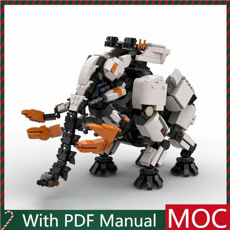 

1655, детали MOC, модель слона с разноцветными деталями, модульные строительные блоки, детская сборка, дисплей, игрушки, фестиваль, подарок-сюрприз