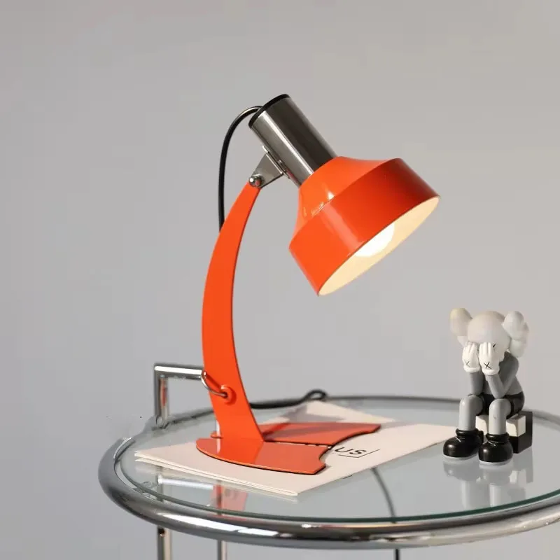 

Nordic Ins Vintage Fish Tail Table Lamp Designer Bright Orange Desk Lamp for Living Room Bedroom Beside Lights Study Reading