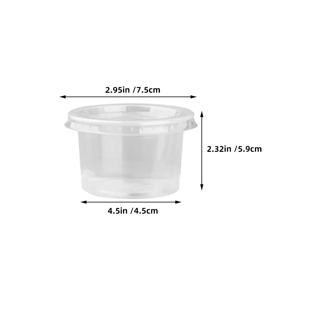 50PCS 140ml Disposable Transparent Dessert Box Plastic Container Clear Portion Cups Bowls With Lids For Mousses Sauce Yogurt