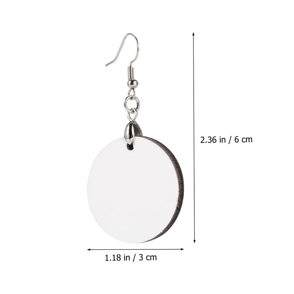 

Unfinished Sublimation Earrings 5 Pairs Teardrop DIY Accessories Jewelry Material Heat Transfer Earrings Circular Earring Blanks
