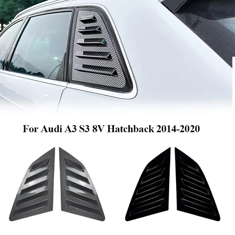 

For Audi A3 S3 8V Hatchback 2014-2020 Car Rear Window Louver Trim Cover Shutter Triangular Window Auto Body Kits Car Accessories
