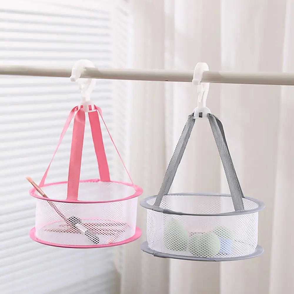 Lovely Foldable Fabric String Bag Makeup Accessories Brushes Drying Tool Makeup Sponge Drying Rack Makeup Puff Drying Net Bag