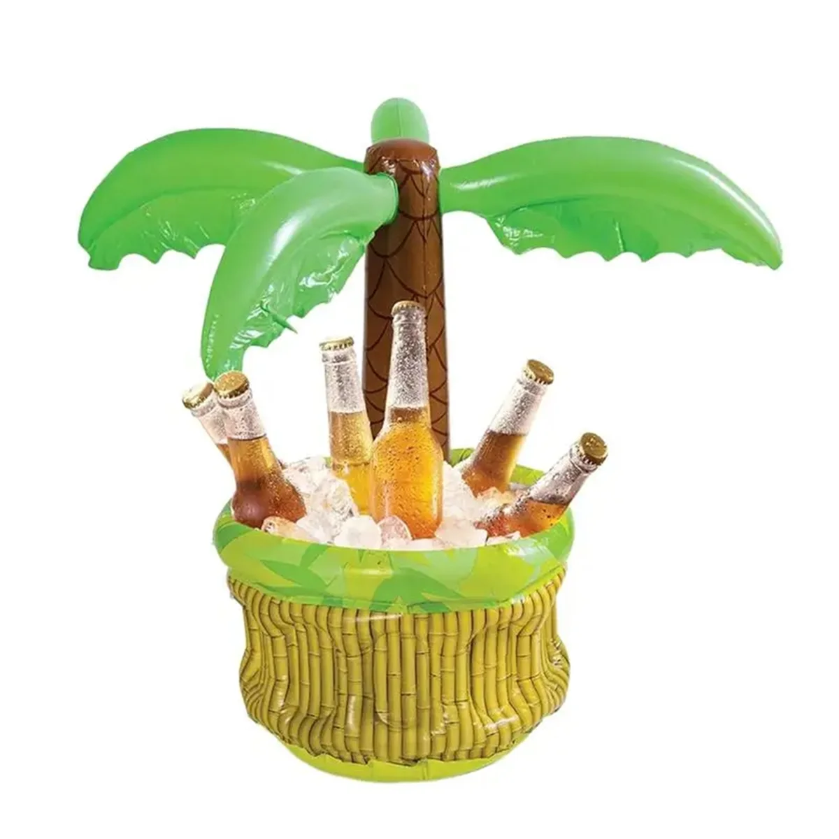 Inflatable Drink Cooler Large Capacity Ice Bucket in Coconut Tree Design Inflatable Cooler for Indoor Outdoor Summer