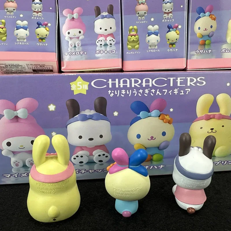 Kawaii Sanrio Characters Capsule Toy Blind Box Toys Cinnamoroll Usahana Pom Pom Purin Action Figurine Ornament decor Kids Gift view 5